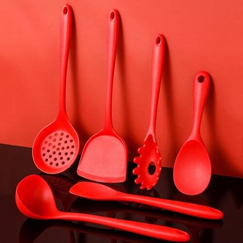 Food Grade Silicone Cooking Tool Convenience Kitchen Non-Stick Pan Shovel Spoons Colander Kitchenware Household Accessories Item