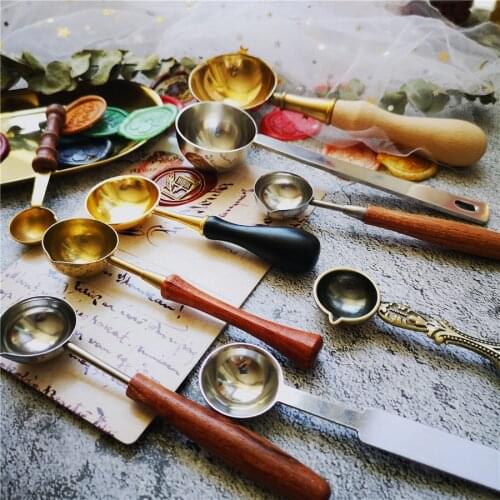 High quality Stainless Steel Spoon Wax Seal Spoon For Melt Wax Melted Dissolve Wax Spoon DIY Craft Anti Hot Wax Seal Stamp Spoon