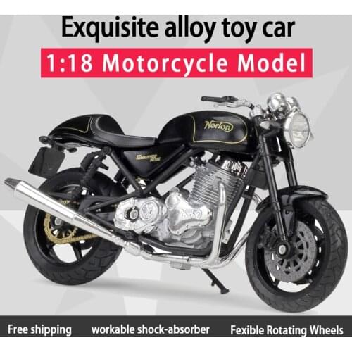 Welly 1:18 Norion commando 96 Alloy Diecast Sport Motorcycle Model Workable Shork-Absorber Toy For Children Gifts Toy Collection