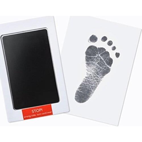 Baby Non-Toxic Mimeograph Paper Care Handprint Footprint Inkpad Kit Casting Newborn Toy Souvenirs Black Ink Infant Clay Toy Gift