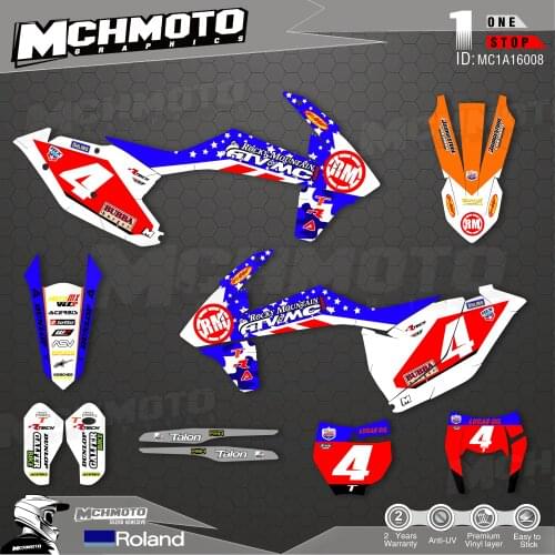 MCHMFG Customized Team Graphics Backgrounds Decals Custom Stickers For17-19EXC 16-18SX-F