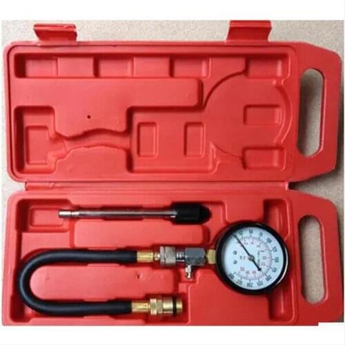 New Pressure Gauge Tester Kit Motor Auto Petrol Gas Engine Cylinder Compression Gauge Tester Tool