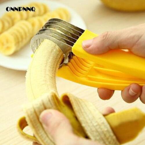 Fruit Cutter Stainless Steel Yellow Banana Slicer Green Cut Sausage Slicer Salad Ham Kitchen Accessories Gadget Vegetable Slicer