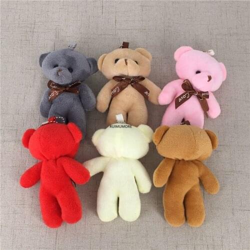Wholesale 20PCS Bear Key Chain Plush Doll , Cute Wedding Stuffed Animal Toy IN 11CM
