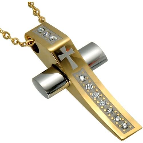 Stainless Steel Cross Pendants Necklace For Men Women Unisex Jewelry Drop Shipping