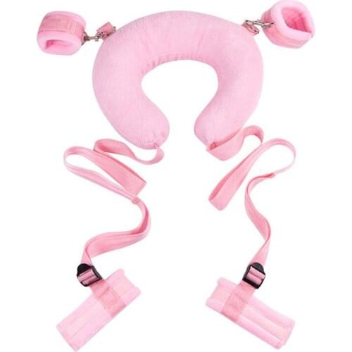 Plush Handcuffs for Sex Games BDSM Restraint Open Legs Ankle Cuffs Adult Sex Toys Soft Plush Intimate For Lover Role Play
