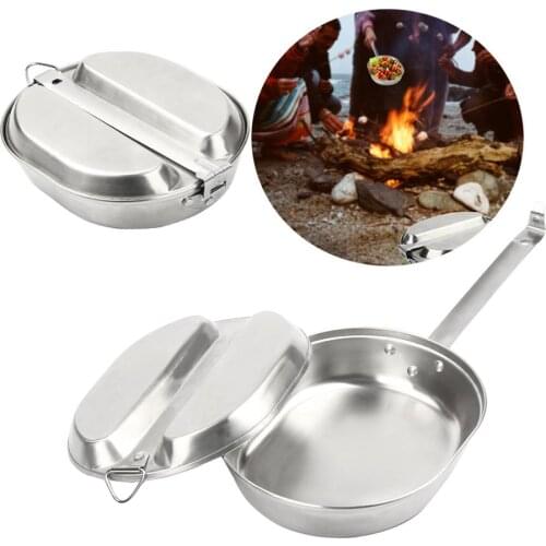 Custom Portable 304 Stainless Steel GI Type Mess Kit Lunch Box for Outdoor Cooking Artifact BBQ Camping Travel Picnic Box