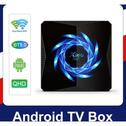 X96QMax Android 10.0 Smart TV box 4G32G 4G64G X96QMax BT5.0 Dual Wifi 2.4G/5G 4K QHD FHD TV receiver X96Q Max Android TV box