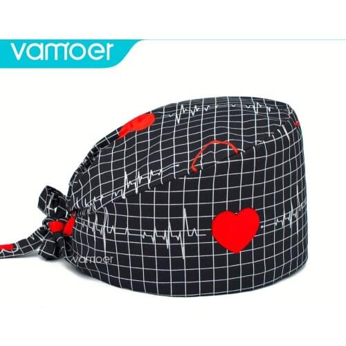 Hat medical New Scrub Nurse Hat Surgicals Cap Floral Bouffant Cap Fashion Multicolor Nurse Scrub Cap Adjustable Bandage Turban