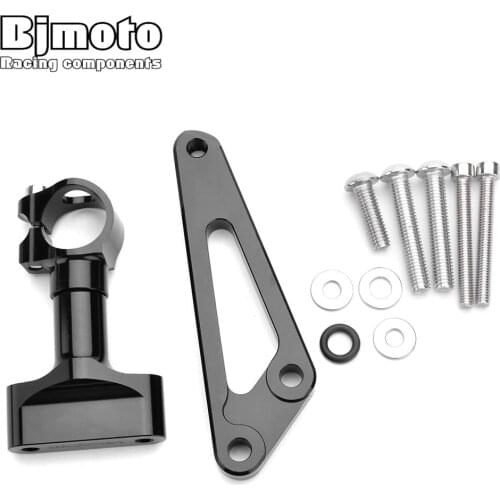 BJMOTO CNC Steer Support For HONDA CB600F HORNET 07-16 Motorcycle Damper Steering Stabilize Damper Bracket Mounting Holder Kit