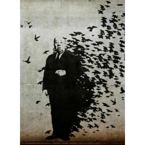 Hitchcock The Birds Art Film Print Silk Poster Home Wall Decor 24x36inch