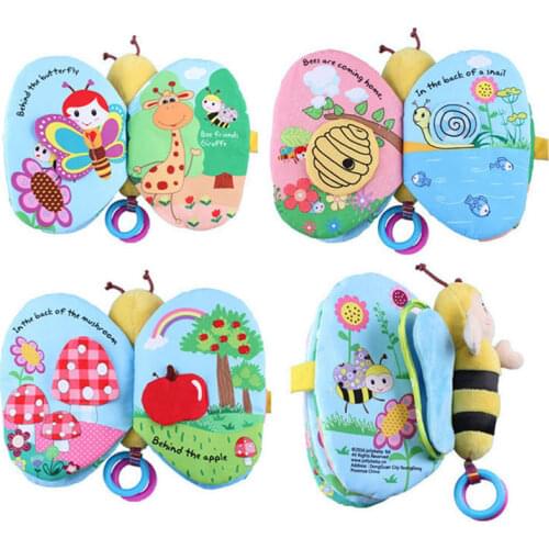 Lovely Insect Baby Soft Cloth Book Non-Toxic Fabric Cognitive Animal Early Development Teaching Infant Learning Education Toy