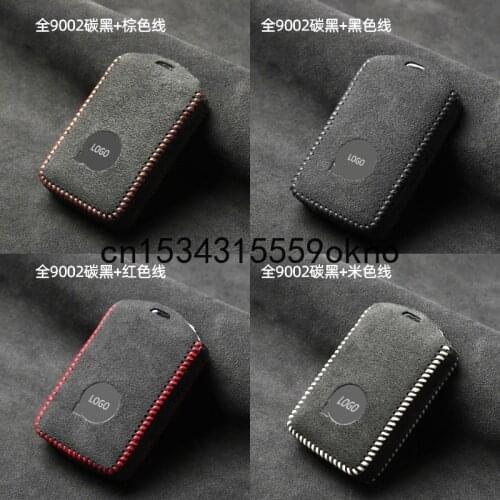 Key Bag For Volvo XC60 S90 XC90 S60L XC40 V40 Key Case Cover Key Chains Ring Alcantara