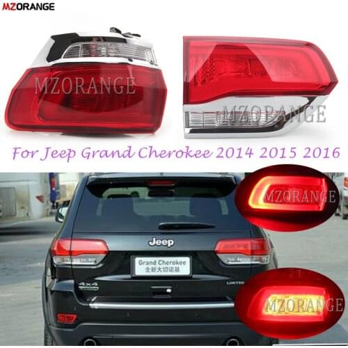MZORANGE LED Tail Lights Rear Inner /Outer Brake Lamp For Jeep Grand Cherokee 2014 2015 2016 Signal Taillight Car Accessory