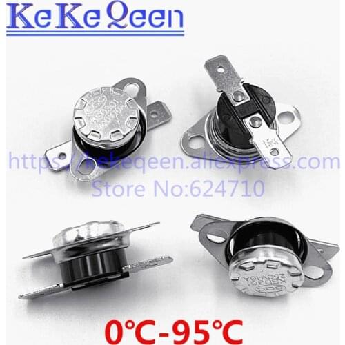 KSD301 250V 10A 0-95Celsius Degree Normally Open/Normally Close NO Thermostat Temperature Thermal Control Switch
