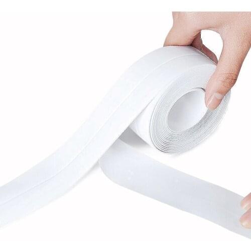 Versatile Bathroom Shower Sink Bath Sealing Strip Tape PVC Self Adhesive Waterproof Wall Sticker Kitchen Damp Proof Accessory