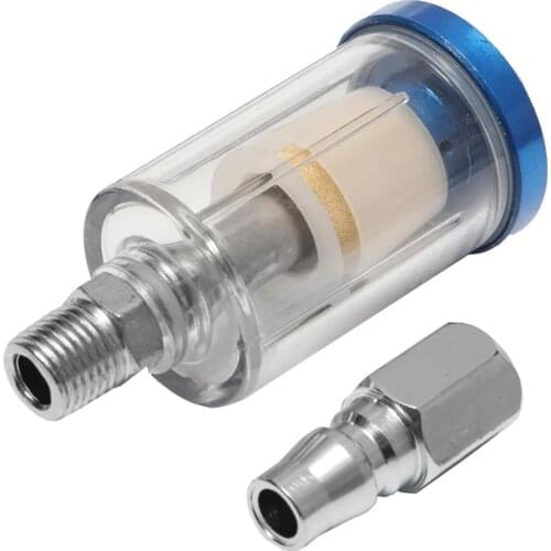 1/4" Water Oil Separator Inline Air Hose Filter Moisture Trap For Compressor Spray Paint Gun Pneumatic Tool Parts