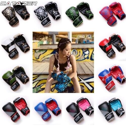 HIGH Quality Childrens Gloves Adults Women/Men Boxing Gloves Leather Sanda Equipments4/6/8/10/12/14oz