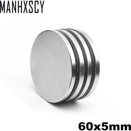 1pcs Neodymium N35 Dia 60mm X 5mm Strong Magnets Tiny Disc NdFeB Rare Earth For Crafts Models Fridge Sticking magnet 60x5mm