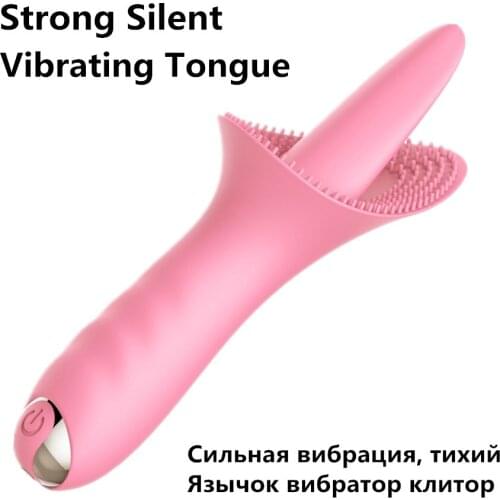 10 Speed Mute Clitoris Vibrator Oral licking AV Vibrator Wand Clit Anal Sex Toy Adult Products Vagina G-spot vibrators for Women