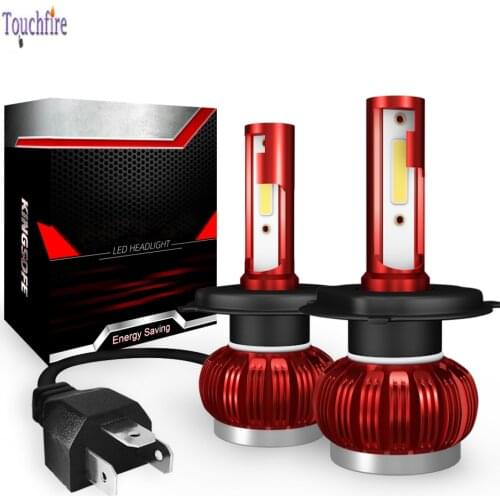 2PCS Super Bright COB LED H4 Hi-Lo H7 H11 H13 H1 9005 HB3 9006 Auto Headlight Car Bulbs 76W 4800Lm/set 6000K Headlamp White