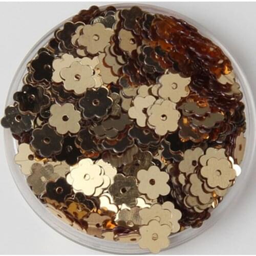 6mm Flat Flower Center Hole Golden Loose Sequin Paillette Sewing,Wedding Craft,Women Kids DIY Garment Accessories SFF61