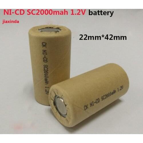 Jiaxinda NEW SC2000mAh 1.2V 2000mah NI-CD battery SC2000mAh1.2V Rechargeable batteries 5pcs/lot