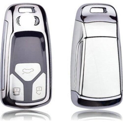 Good quality TPU+PC Car Key Cover Case Key Case For AUDI A4 B9 Q5 Q7 TT TTS 8S 2016 2017 car smart remote Car Styling keychain