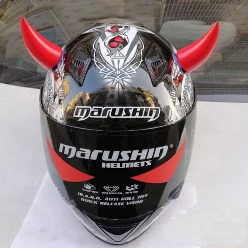 Knight punk wind motorcycle helmet horns corner decoration sucker racing helmet devil horn 2pcs/set