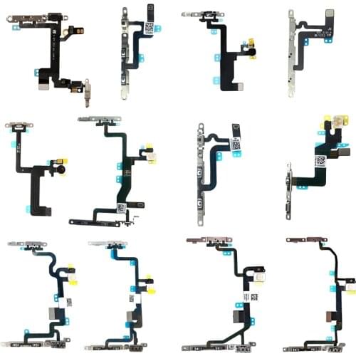 Power Button On Off Flex Cable For iPhone 6 6s 6Plus 6sPlus 7 7Plus 8 8 Plus Mute Volume Switch Connector Ribbon Parts