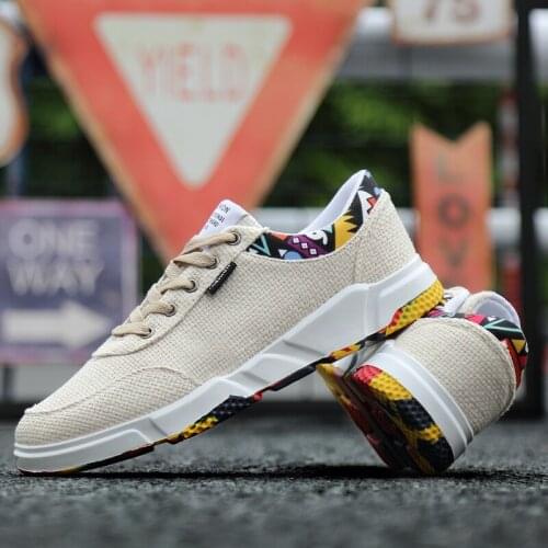 Shoes for Men Sneakers Summer Linen Cloth Shoe Canvas Fashion Breathable Street Casual Shoe