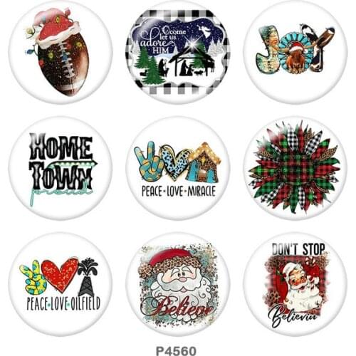 Christmas FOOTBALL HOME 12mm/18mm/20mm/25mm/30mm Round glass cabochon flat back Making findings snap button jewelry P4560
