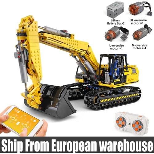 Mould King 13112 Car 20007 Toys Compatible 8043 Motorized Excavator Toys Model Building Blocks Bricks Christmas Gifts