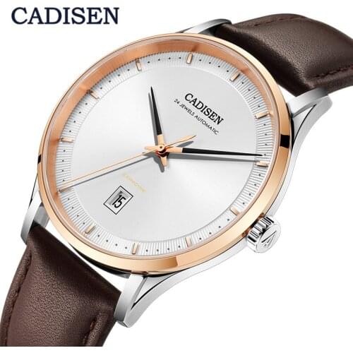 CADISEN Brand Watch Men Automatic Mechanical Japan NH35A Japan Movement Waterproof Wrist watch relogio masculino reloj hombre