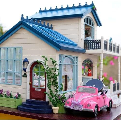 DIY Dollhouse KITs Miniature Mini Doll House With Furnitures Wooden House Toys For Children Birthday Gifts Girls Boys