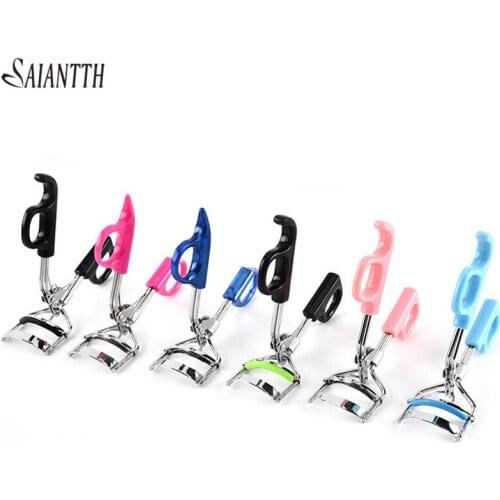 SAIANTTH delicate F8 solid color handle Eyelash curler wide angle curling eyelash curler lash Beauty tools 6 color option makeup