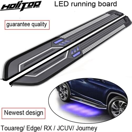 Newest LED light running board side step nerf bar for ford Explorer Edge,Lexus RX, VW Touareg,DodgeJourney JCUV, ISO9001 quality