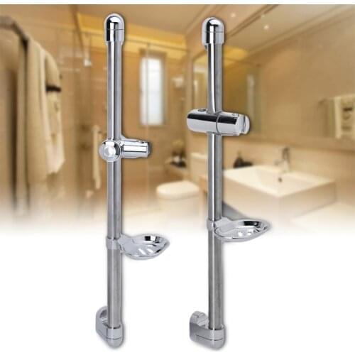 A Set Shower Rod Soap Dish Lifter Pipe ABS Lifting Frame Adjustable Head Holder