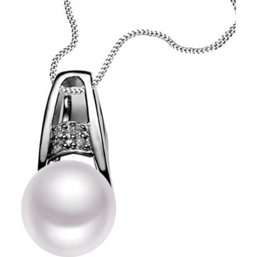Sinya sterling silver pendant with pearls pendants and give free fine silver box chains promotion