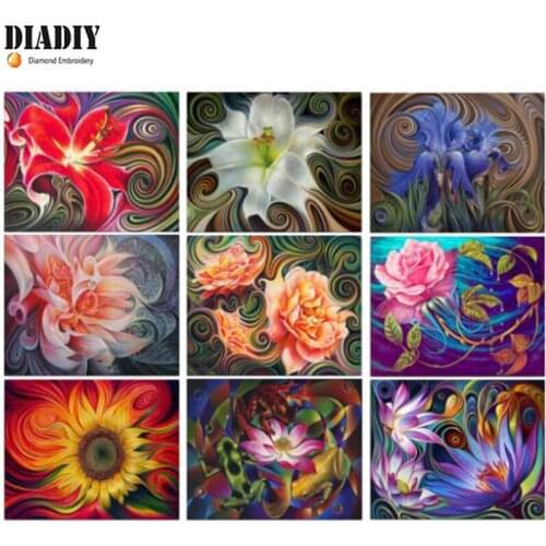 Full Square Diamond Embroidery 5d Diy Diamond Painting Flower Fantasy Cross Stitch Flowers art Diamond Mosaic cartoon floral