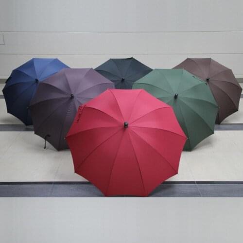 Durable 2-in-1 Crutch Umbrellas Non-slip Rubber Frosted Handle Umbrella Outdoor Umbrellas Windproof Anti-UV Rain Sun Umbrella