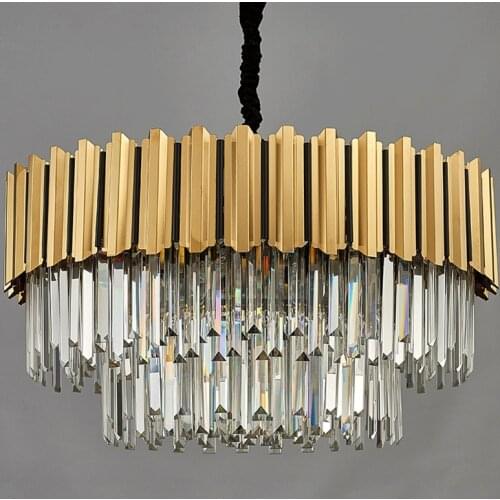 Luxury Modern Crystal Chandelier Living Room Minimalist Light Hotel Led Lamp Bedroom Villa Restaurant Atmospheric Lighting