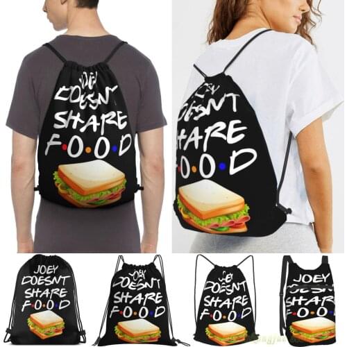 Joey Doesnt Share Food Women Drawstring Sackpack Gym Bags Men Outdoor Travel Backpacks For Training Fitness Swimming Bag