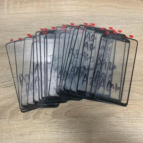 20Pcs TOP For Samsung Galaxy A10 A20 A30 A40 A50 A71 A51 A21 Touch Screen Front Glass Panel TouchScreen LCD Outer Display Lens