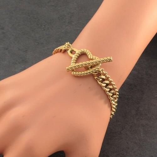 Heart Chain Bracelet NEW Style Stainless Steel Jewelry Wholesale Fashion High Quality For Women BBJZDVCA