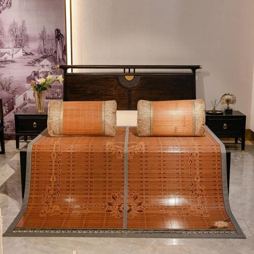 Counter genuine bamboo mat folding cool feeling bed mat for summer double faces Ice silk cool multi-size sleeping