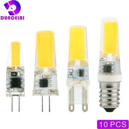 10PCS/LOT G4 G9 E14 LED Light Bulb 3W 6W AC/DC 12V 220V LED Lamp COB Spotlight Chandelier Replace Halogen Lamps Cold/Warm white