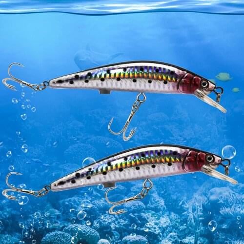 USB Rechargeable Twitching Fishing Lure Vibration Fake Bionic Bait Flashing LED Light Fishing Bait Electric Tackle Hook