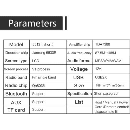 12V 1 Din Bluetooth Vintage Car Radio MP3 Player Stereo USB AUX Classic