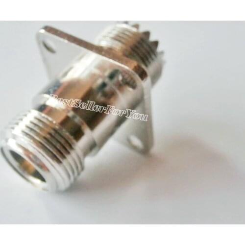 1Pcs Converter Adapter N Female to UHF SO-239 SO239 Female Jack Straight Flange RF Connector